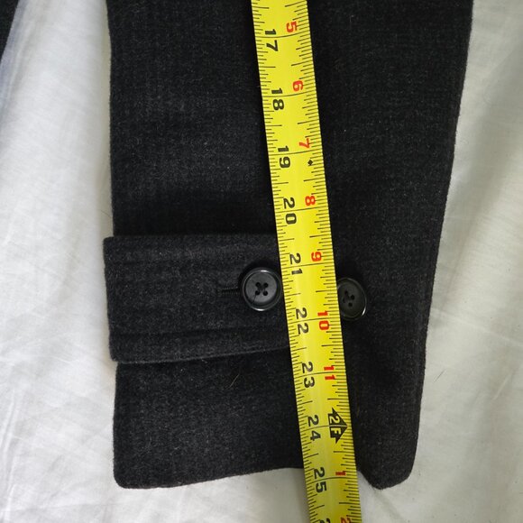 Elegant Men Wool Blend Jacket / Pea Coat - Size M - Charcoal - Perfect Condition - Picture 14 of 16